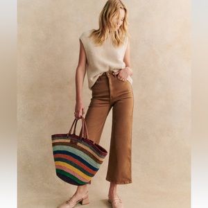 Sezane Le Crop Coffee size 4/36